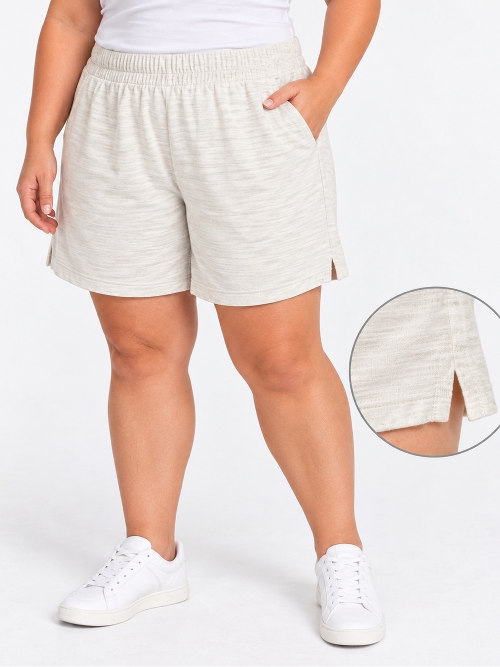 Universal Thread Cream Athletic Pull-On Shorts
